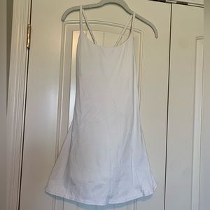 Halara White Workout dress - Built in shorts and bra- size small